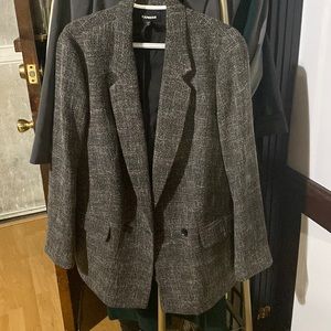 Twill Gray & Black Blazer from Expree